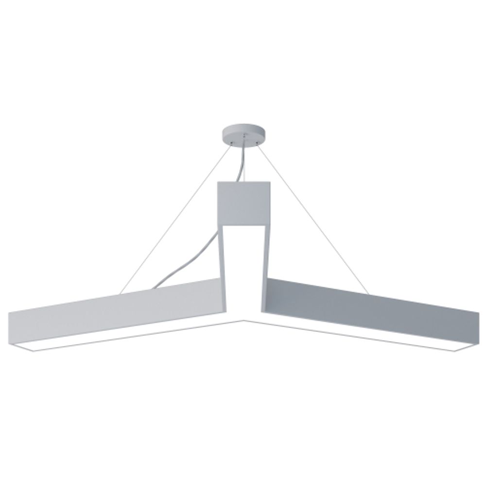 Светильник LED ЭРА Geometria SPO-144-W-40K-066 Igrek 66Вт 4000К 5000Лм IP40 1200*1200*80 белый подвесной | Декоративные светильники Geometria