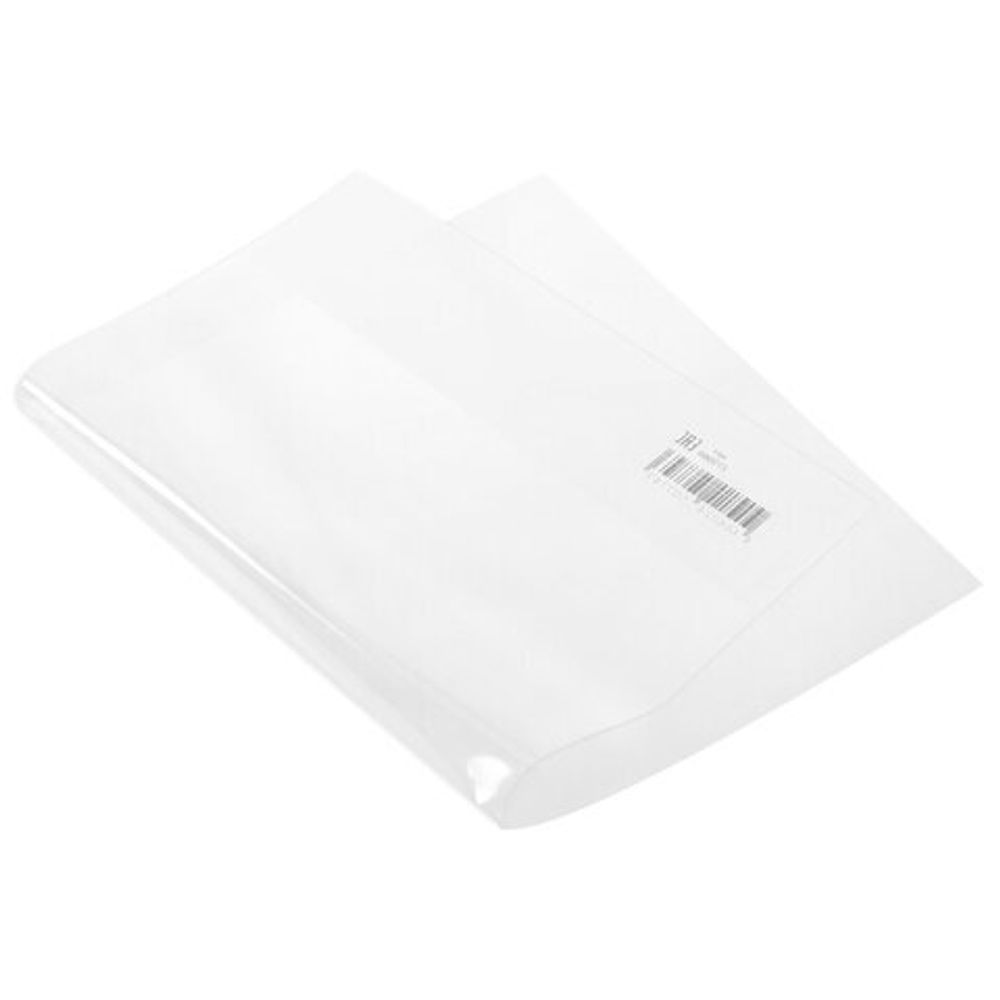 Обложка со штрихкодом ПП для тетрадей и дневников, 60 мкм, 210х350 мм, прозрачная, ПИФАГОР, 273980