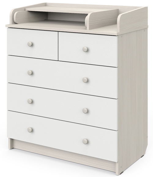 Комод Атон СИРИУС-2 ЛДСП 800/5 Бодега светлый белый