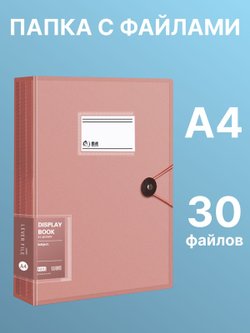 Папка с файлами А4 30л оранжевая (С0030-726)