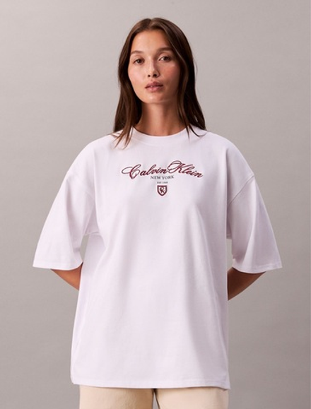 Футболка Calvin Klein Script Logo Graphic Relaxed Brilliant White