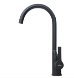 Смеситель для кухни 35k MIXLINE ML23-032 "Round Black" высокий излив боковая руска