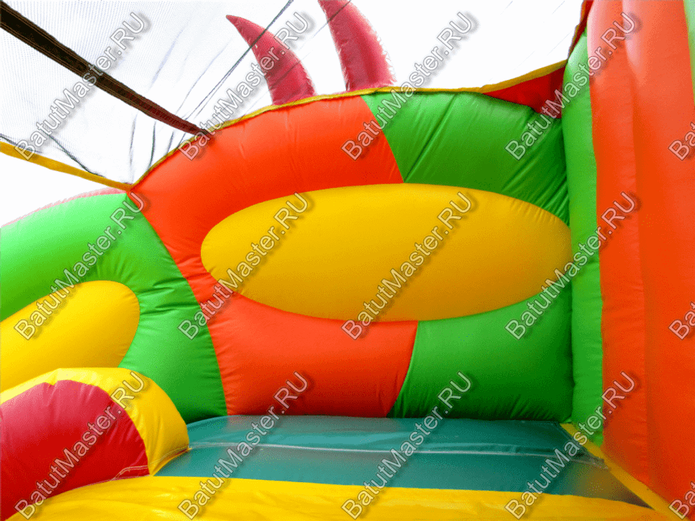 Батут-горка "Дракон 3" с шипами, два входа 10*5*8 м