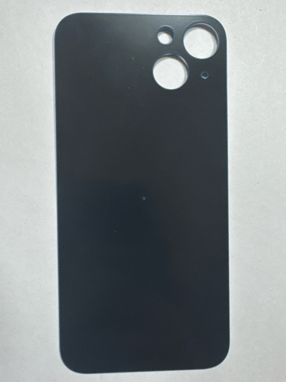 Задняя крышка для iPhone 13 Синий (стекло, широкий вырез под камеру, логотип)