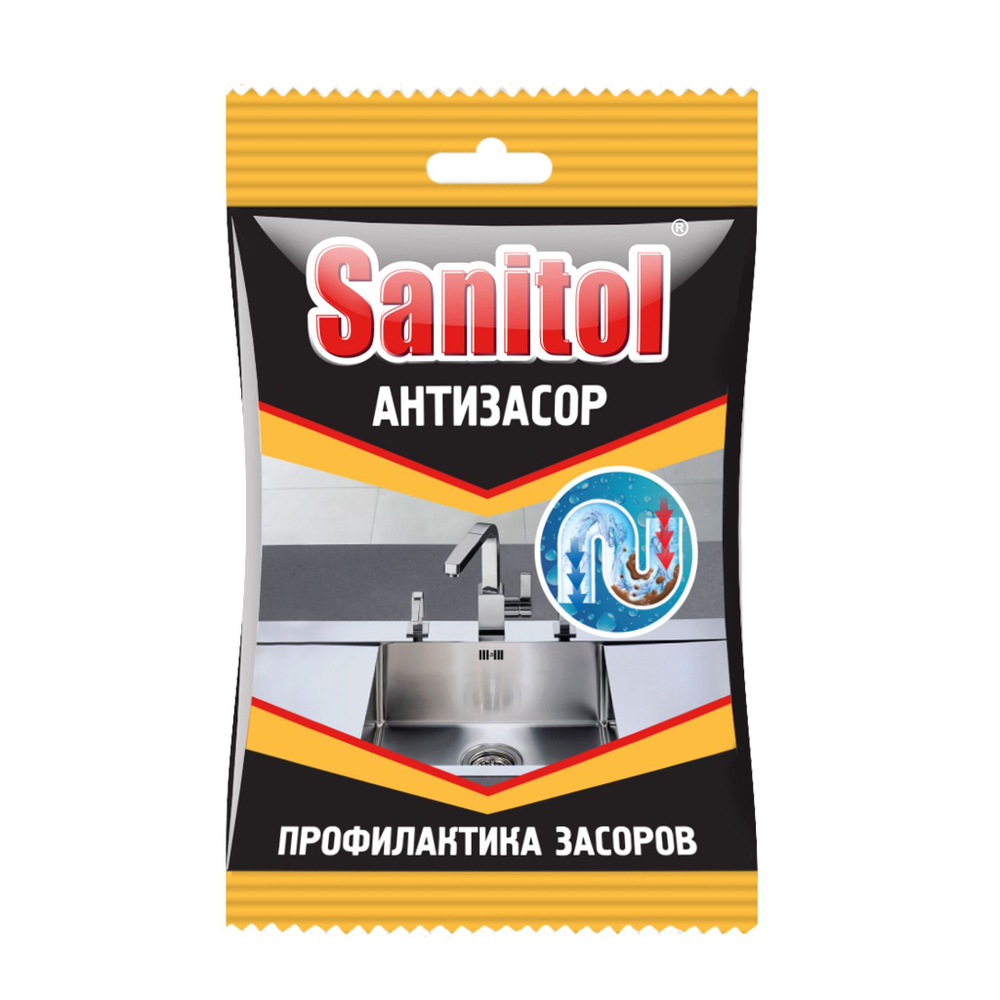 Sanitol средство для чистки труб антизасор 90 гр.