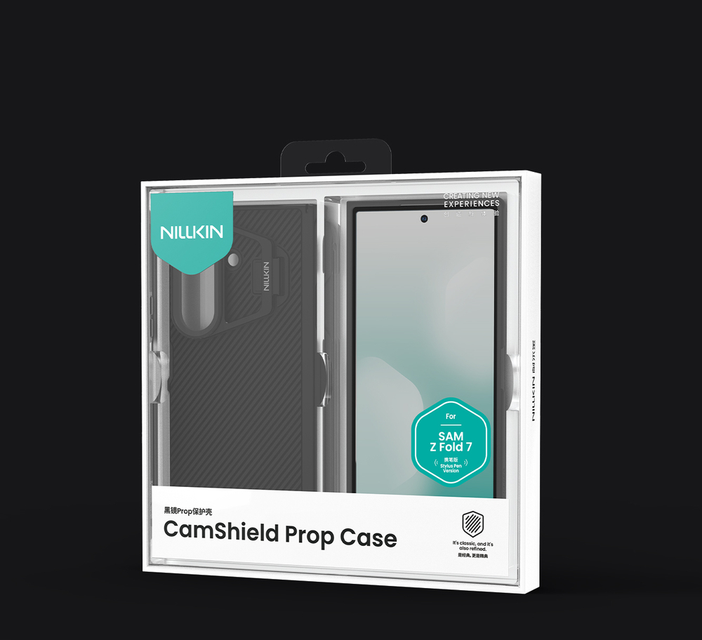 Чехол от Nillkin на Samsung Galaxy Fold 7, серия CamShield Prop Case (версия с прозрачной крышкой объектива и встроенным стилусом)