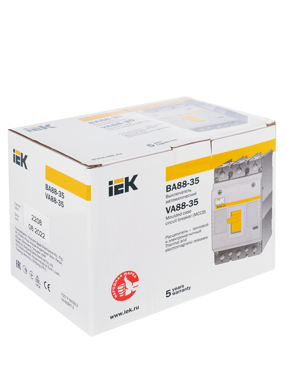 Автоматический выключатель ВА88-35 3Р 200А 35кА IEK