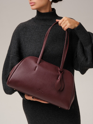 Кожаная сумка Petal DBR 31338 зимняя вишня