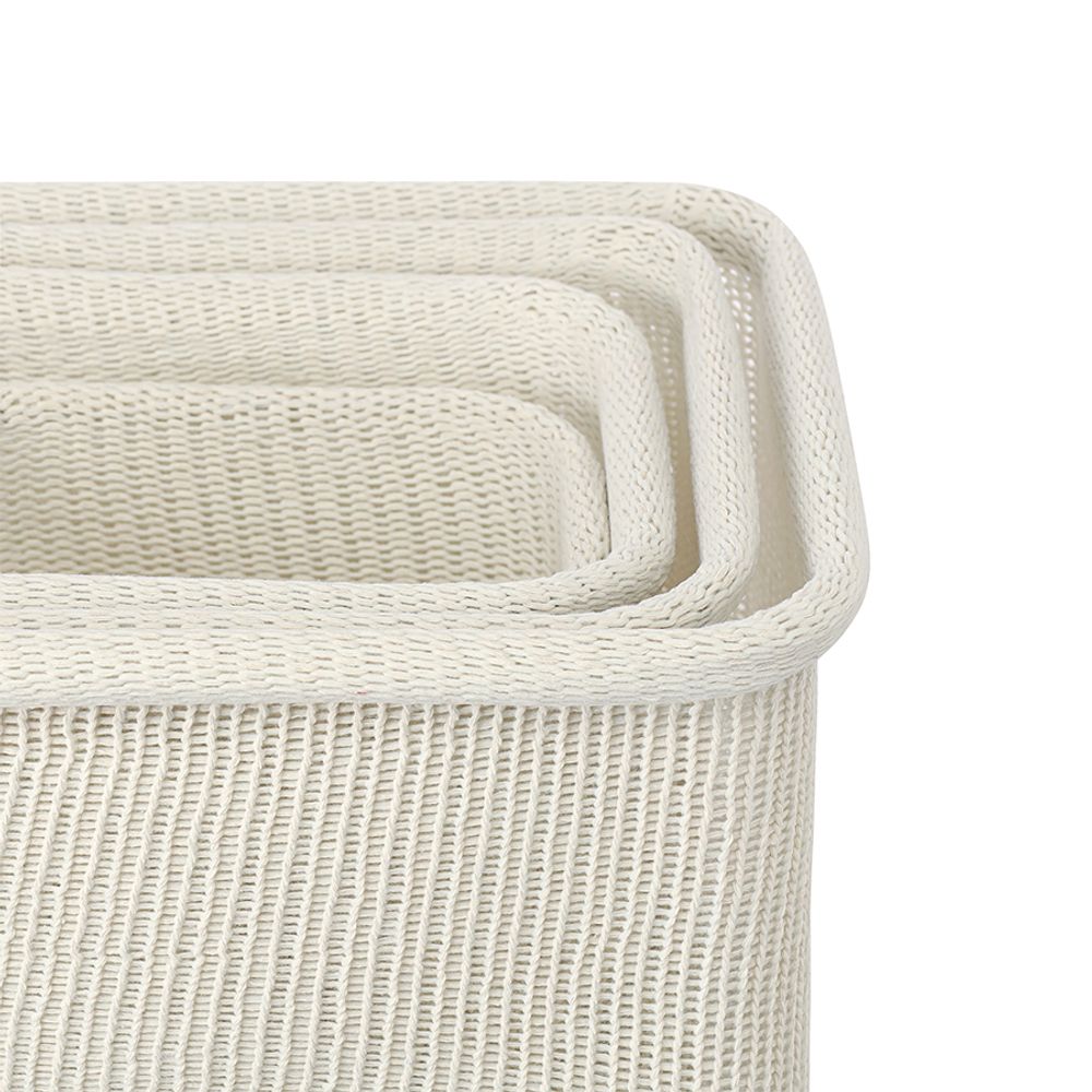 Набор из 4-х корзин для хранения Sustainable collection, молочный