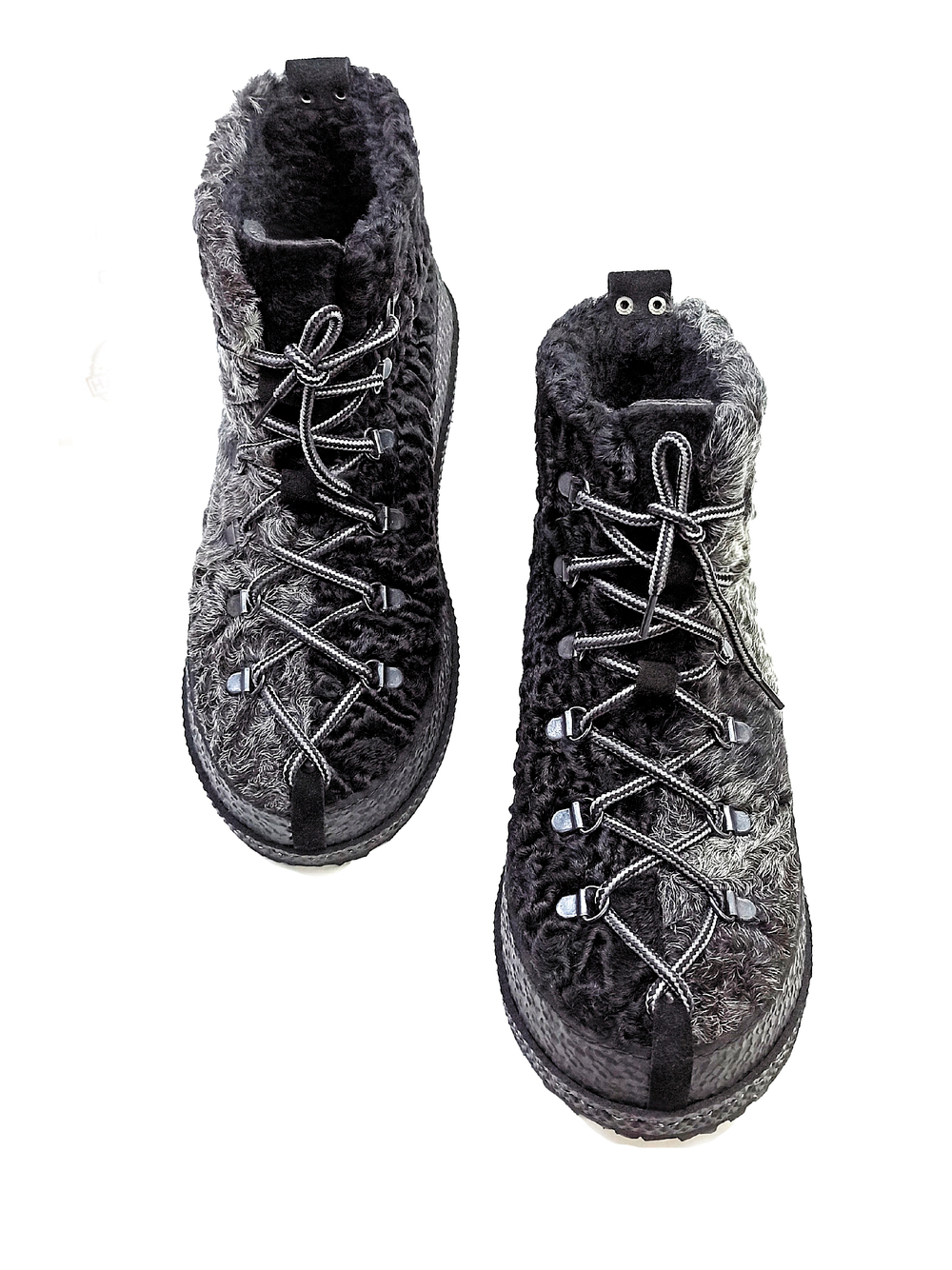 Ботинки из натурального каракуля "DOUBLE COLOR"