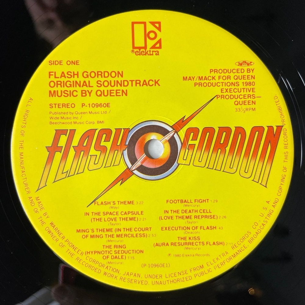 Винтажная виниловая пластинка LP Queen Flash Gordon (Soundtrack Music) (Japan 1980) (Obi) Football Fight