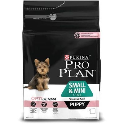 Сухой корм Pro Plan® Small & Mini для щенков мелких пород с чувствительной кожей, с лососем, Пакет 3 кг