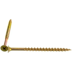 Саморез по дереву желтый цинк, крупная резьба гипсокартон-дерево 4,2х75, 700 шт, KF000135