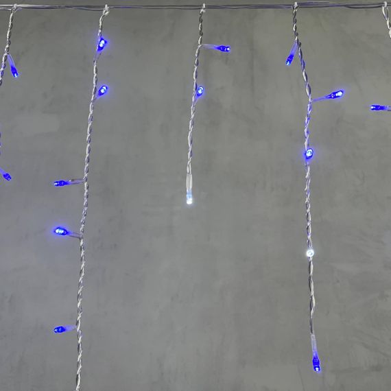 Светодиодная бахрома 4,9*0,5 м., 240 синих LED ламп, мерцание, прозрачный провод ПВХ, Beauty Led (PIL240BLW-10-2B)