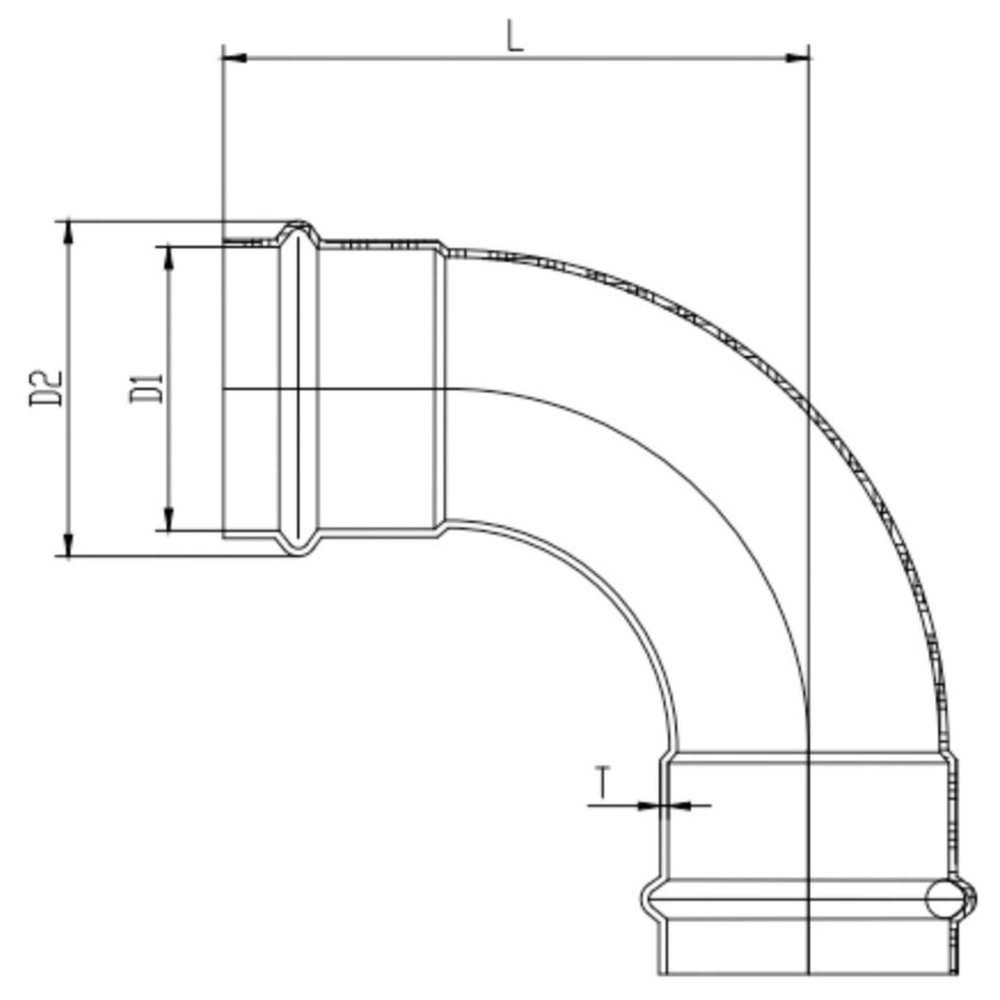 Уголок VIEIR 90 град. вн/вн нерж. сталь 18×18 VER-PRO (60/5)