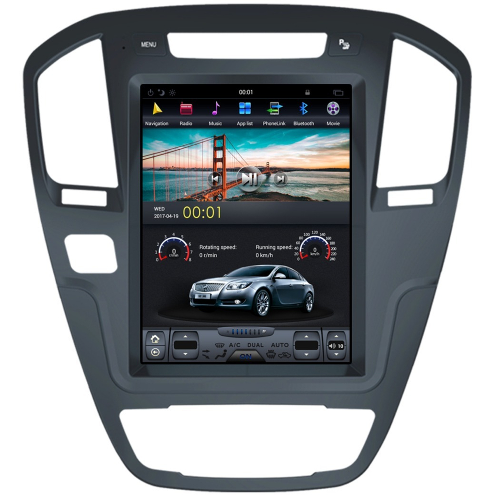 Магнитола для Opel Insignia 2009-2013 - Carmedia ZF-1069BL-DSP вертикальный экран 10.4" в стиле "Тесла" на Android 9, 4/64Гб