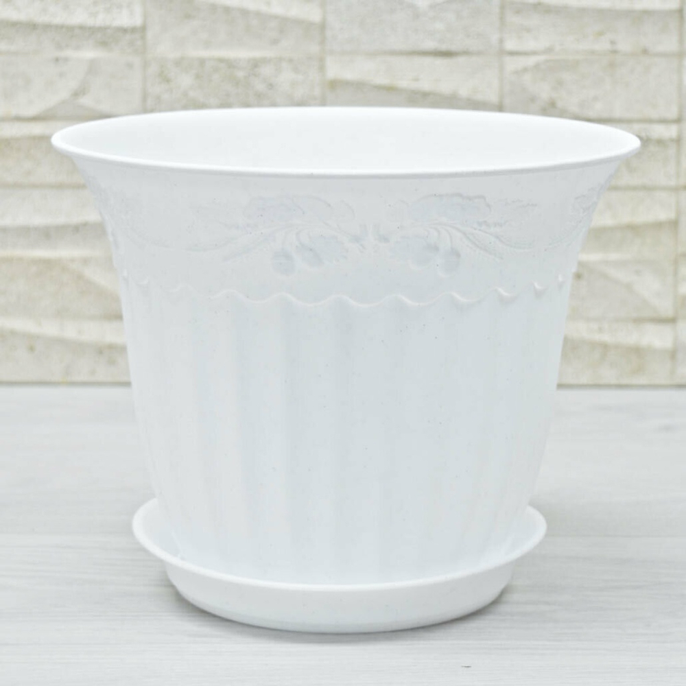 Кашпо Дубок 5л 25см белое