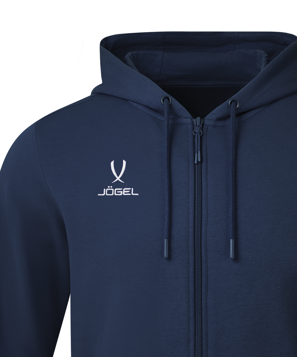 Флисовое худи на молнии ESSENTIAL Cotton Fleece FZ Hoodie, темно-синий