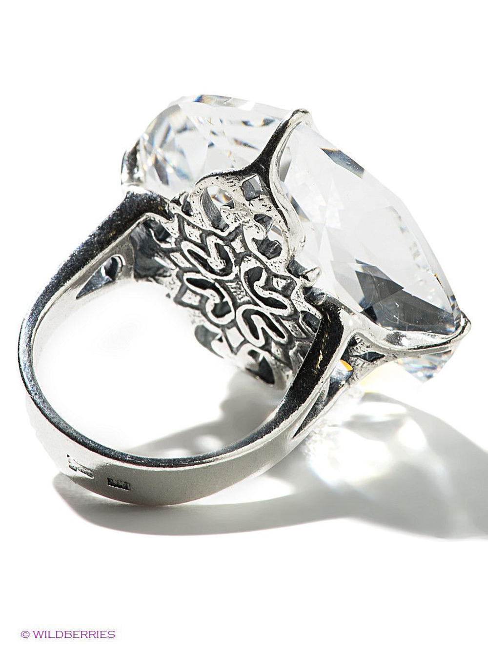 "Изыск" кольцо в серебряном покрытии из коллекции "Дефиле" от Jenavi