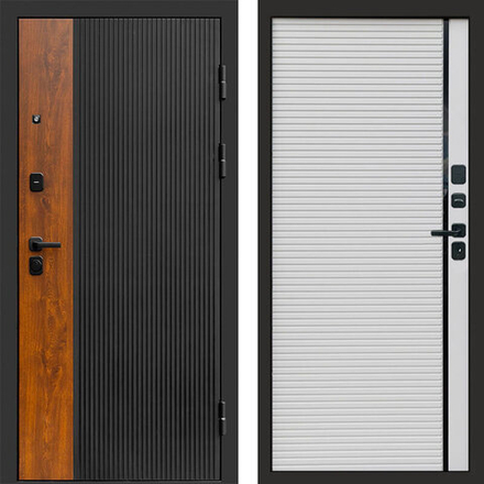 Стильная металлическая входная дверь для дома и квартиры - 1128