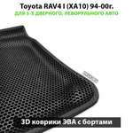 Автомобильные коврики ЭВА с бортами Toyota RAV4 I (XA10) 94-00г. для 3-х дверного, леворульного авто
