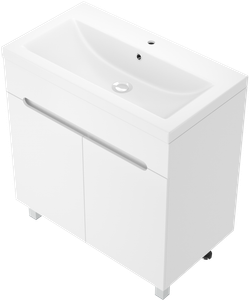 Тумба под раковину без столешницы DIWO Коломна 80 напольная, глянцевая белая