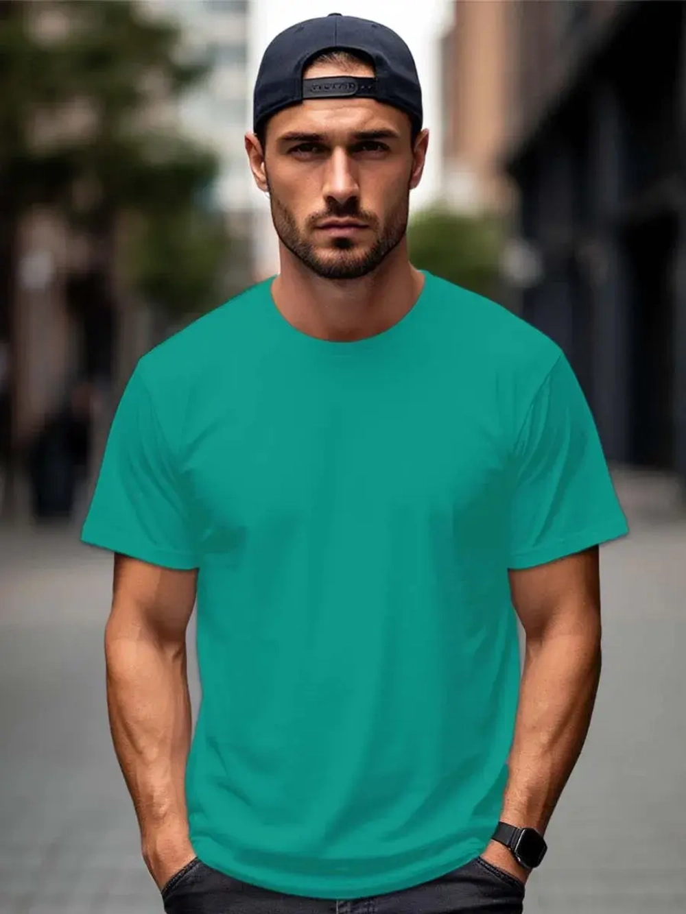 Футболка Взрослая.Премиум однотонная.1 шт