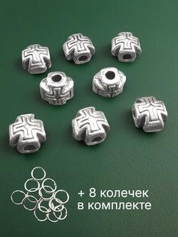 Бусины "Крест" для изготовления бижутерии.
