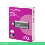 Внешний накопитель A-Data SC750 500GB серый (SC750-500G-CCBK)