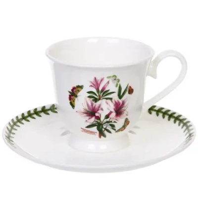 Чайная пара «Цветочная грация» (узкая кружка 220мл, блюдце) лилии