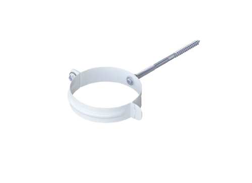 Хомут трубы металл Элит Белый