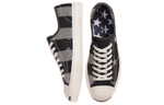 Converse Jack Purcell Open Smiling Stripe Anti-Slip Wear Low Canvas Shoes Black and Grey