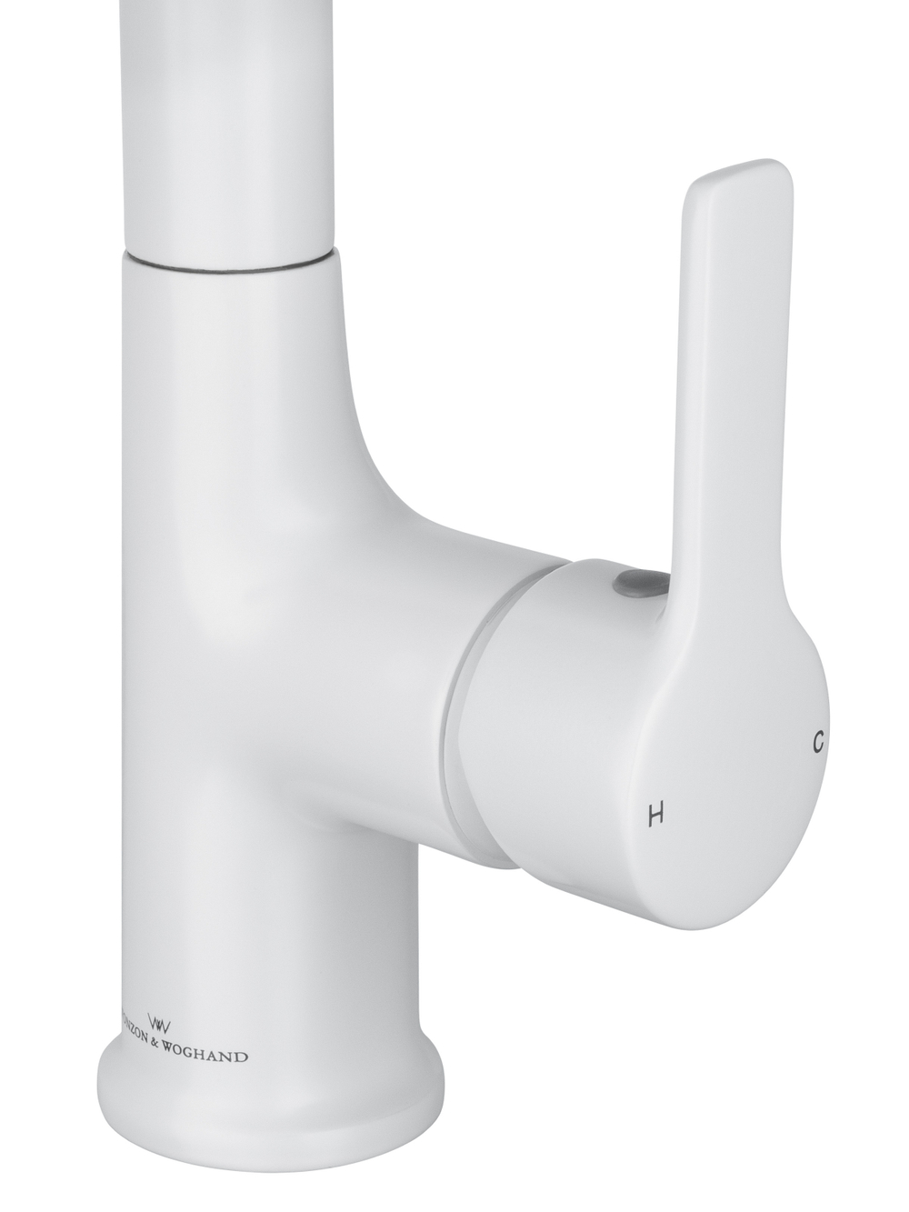 Смеситель для раковины с выдвижным изливом WONZON & WOGHAND, Белый матовый (WW-FE01L212-MW)