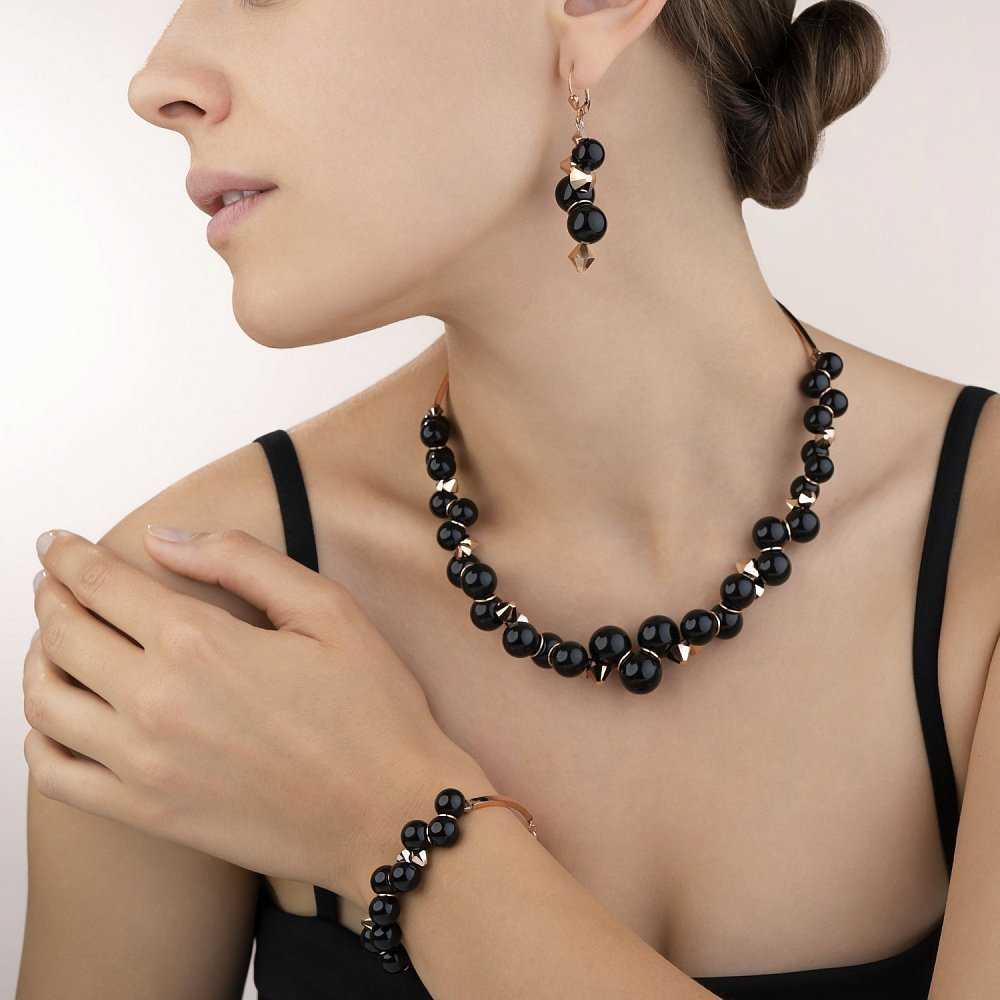 Браслет Coeur de Lion Black 4937/30-1300 цвет чёрный, золотой