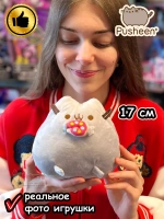 Мягкая игрушка Пушин Кот Кэт плюшевый котик с пончиком