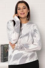 Лонгслив Акцент (серо-белый) Б14957-18М LT Collection