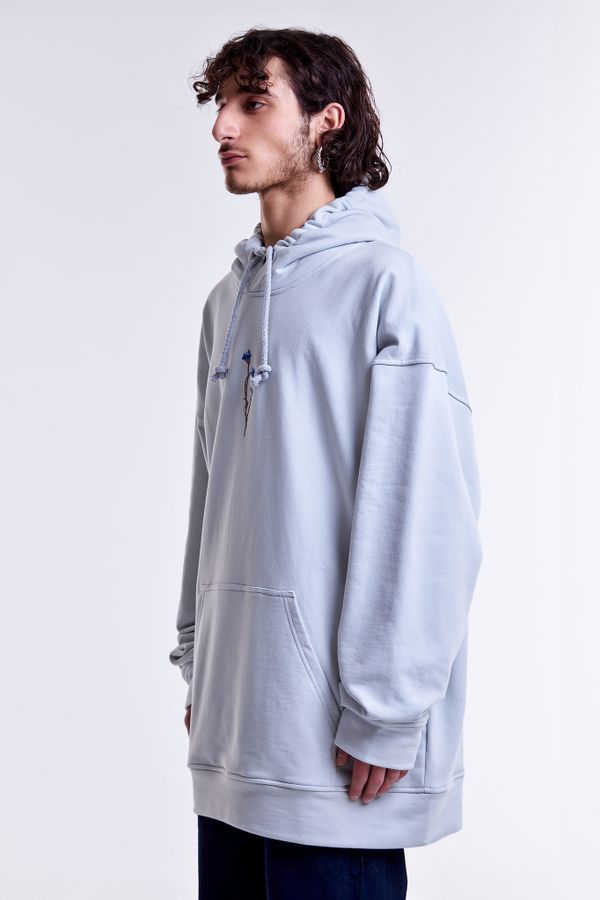 Худи Василек Light серо-голубое - фото 3