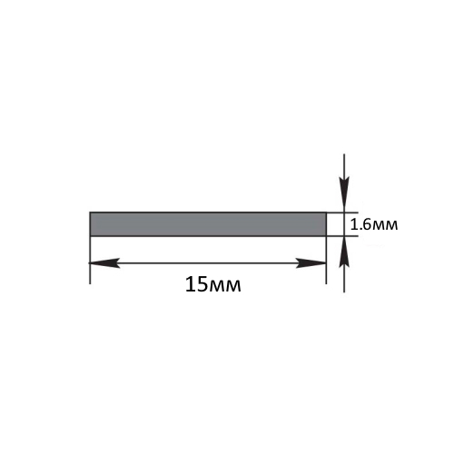 Полоса алюм. 15*1,6мм "DO-3" 3м Черный мат. окраш.