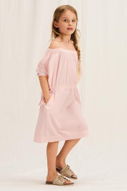 ZARA ПЛАТЬЕ С ВЫРЕЗОМ-ЛОДОЧКА, РОЗОВЫЙ