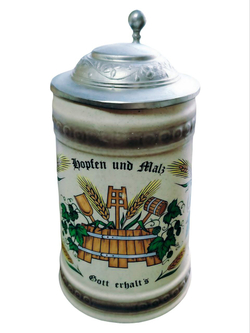 Кружка пивная "Хмель и солод" Германия