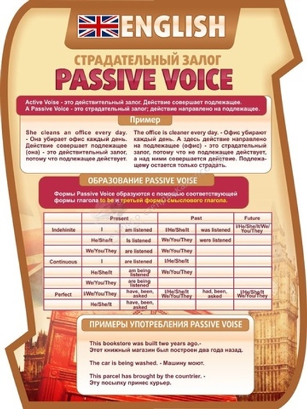 "Страдательный залог" резной стенд