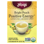 Yogi Tea, Positive Energy™, Bright Peach , 16 Tea Bags, 1.02 oz (29 g)