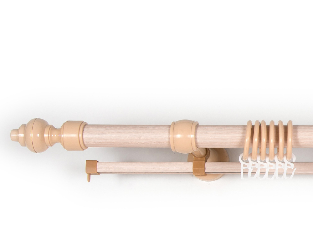 Карниз пластик, 2 ряда,  дуб беленый