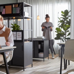 Шкаф с раздвижными дверями - IKEA TROTTEN/ТРОТТЕН ИКЕА, 180х80 см, черный