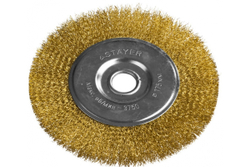 Щетка дисковая PROFESSIONAL (175х22 мм; витая стальная проволока 0.3 мм) для УШМ STAYER 35122-175