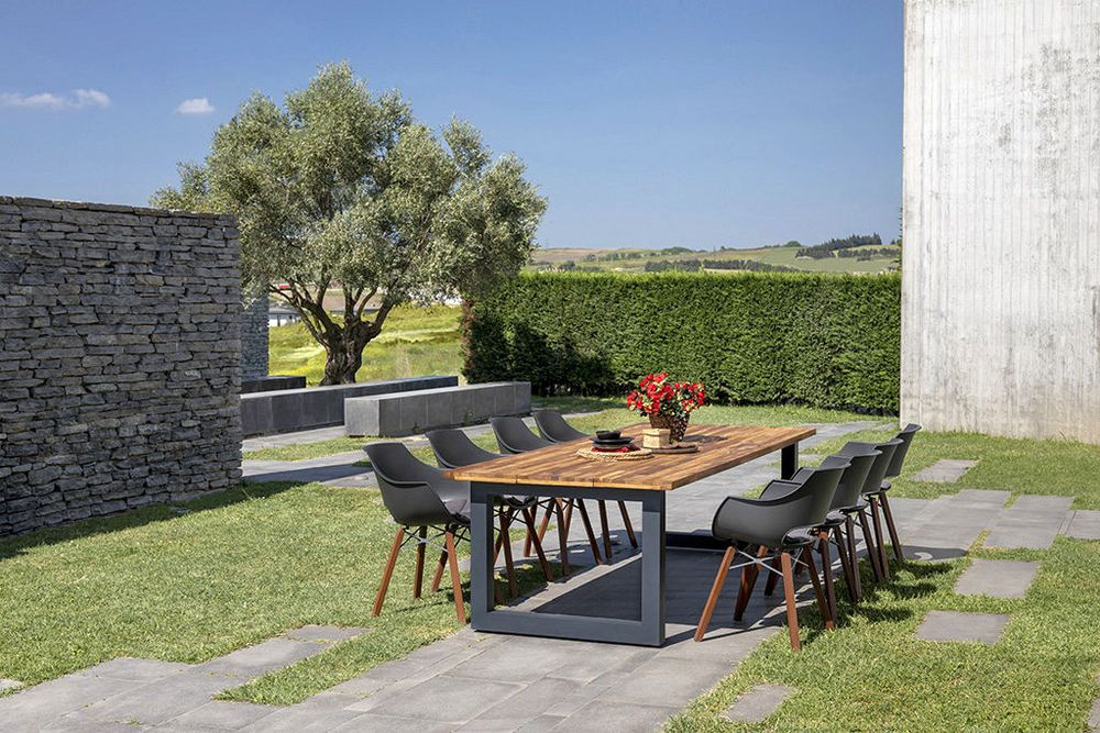 Кресло пластиковое Papatya Opal Wox Pro Iroko, натуральный, антрацит