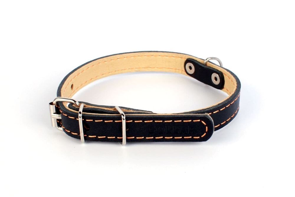 Ошейник двойной (ширина 14мм, длина 27-35см) черный 00121 Ошейник двойной (ширина 14мм, длина 27-35см) черный 00121