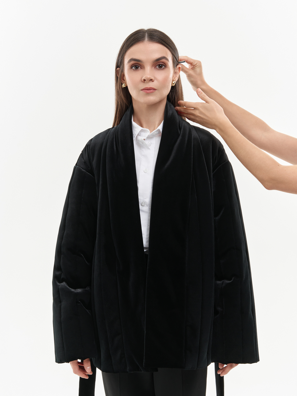 Утепленное кимоно (черный)