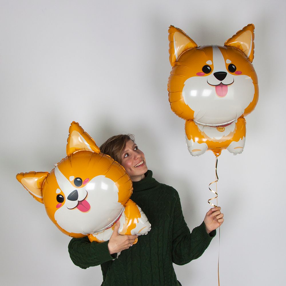 Шар (32''/81 см) Фигура, Корги, 1 шт. в упак.