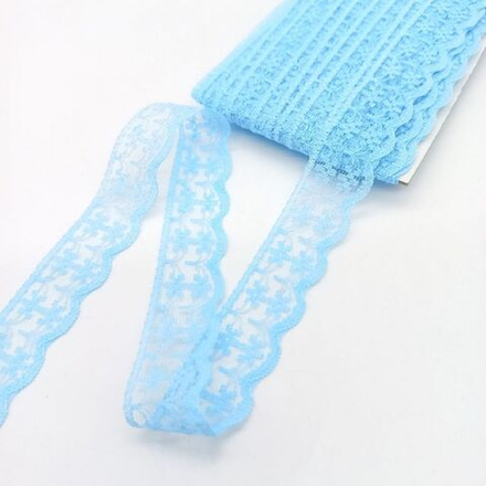 Кружево гипюр голубое ширина 20мм